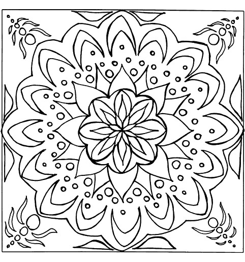 Mandala Floral Ornamental — Abundância Natural — mandala espiritual gratuita para baixar