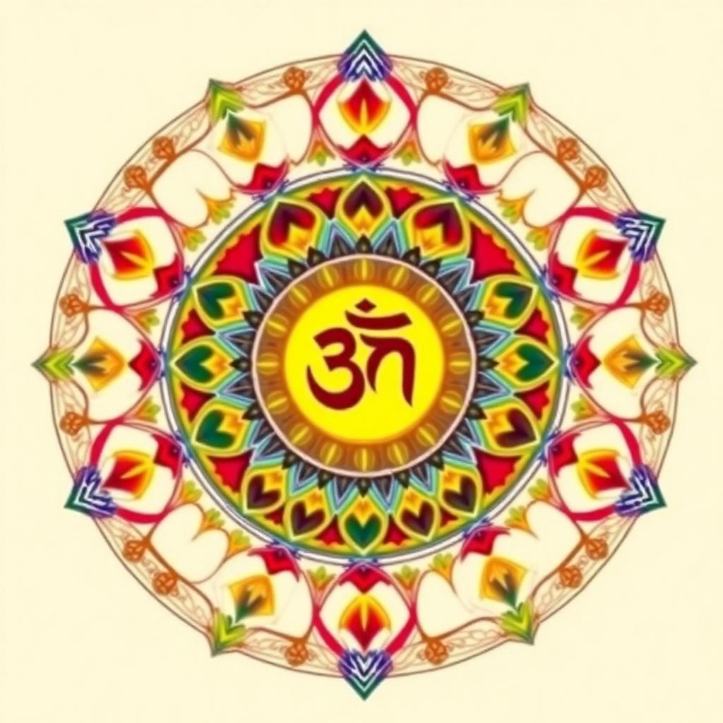 Mandala Om Anantaya Namah — Realização de Desejos — mandala espiritual gratuita para baixar