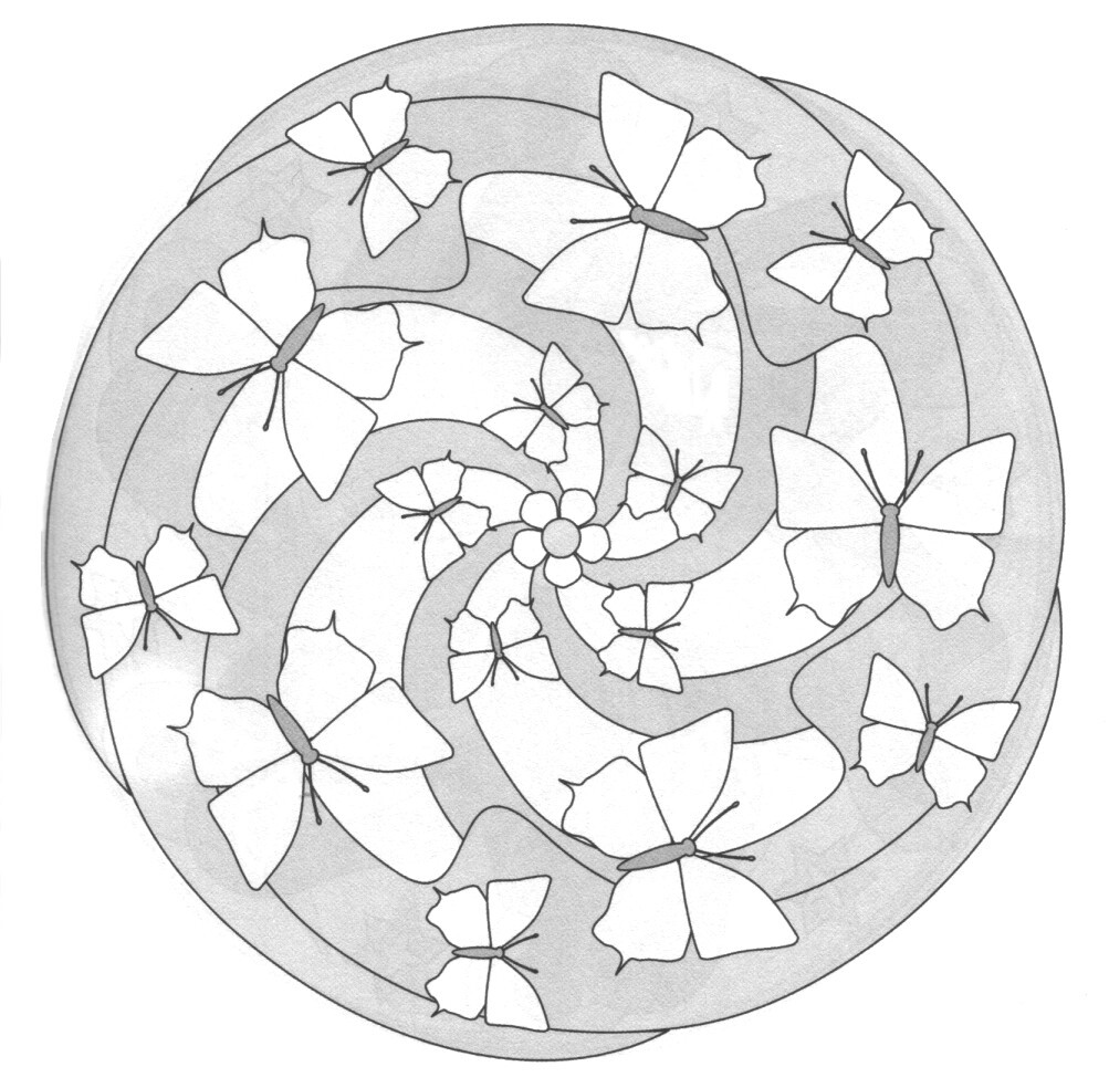 Mandala das Borboletas — Metamorfose e Transformação — mandala espiritual gratuita para baixar