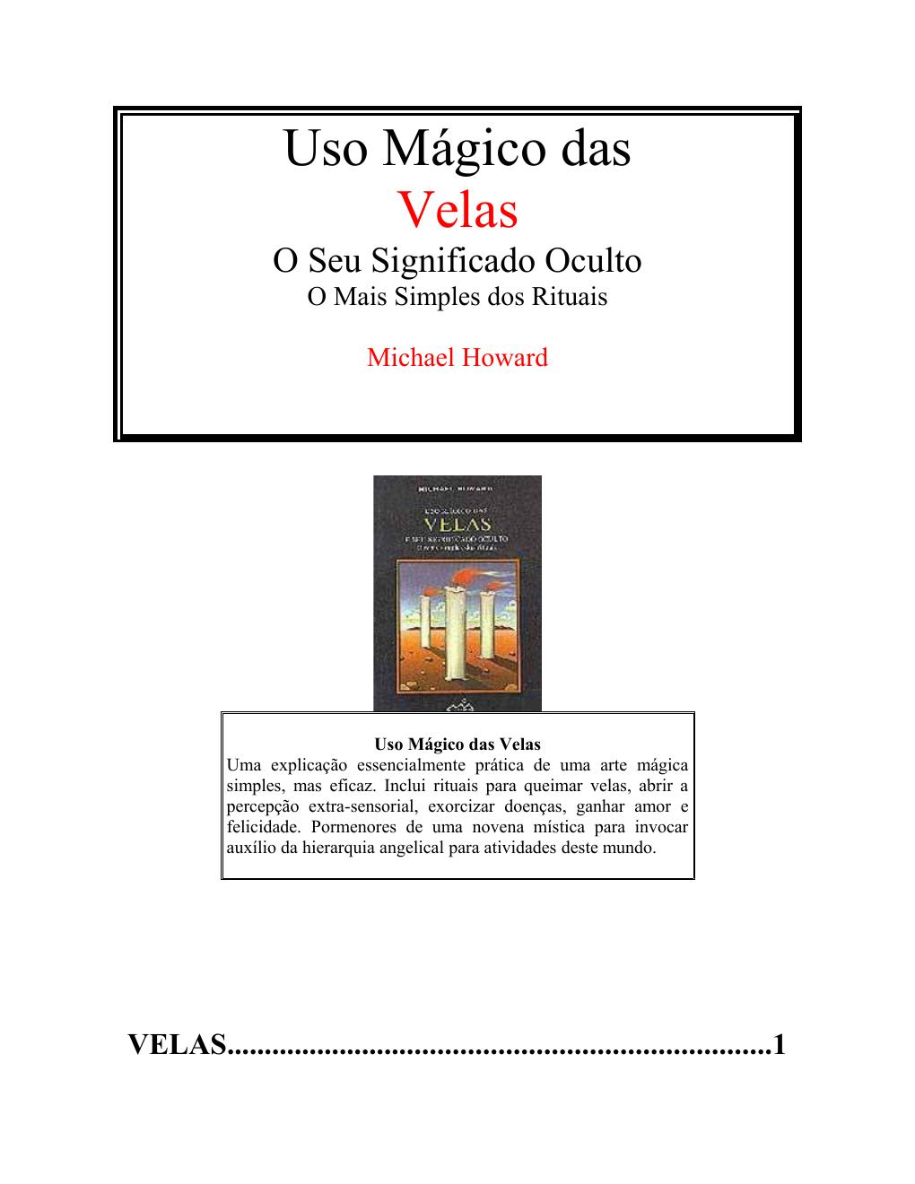 Capa do livro Uso Mágico das Velas