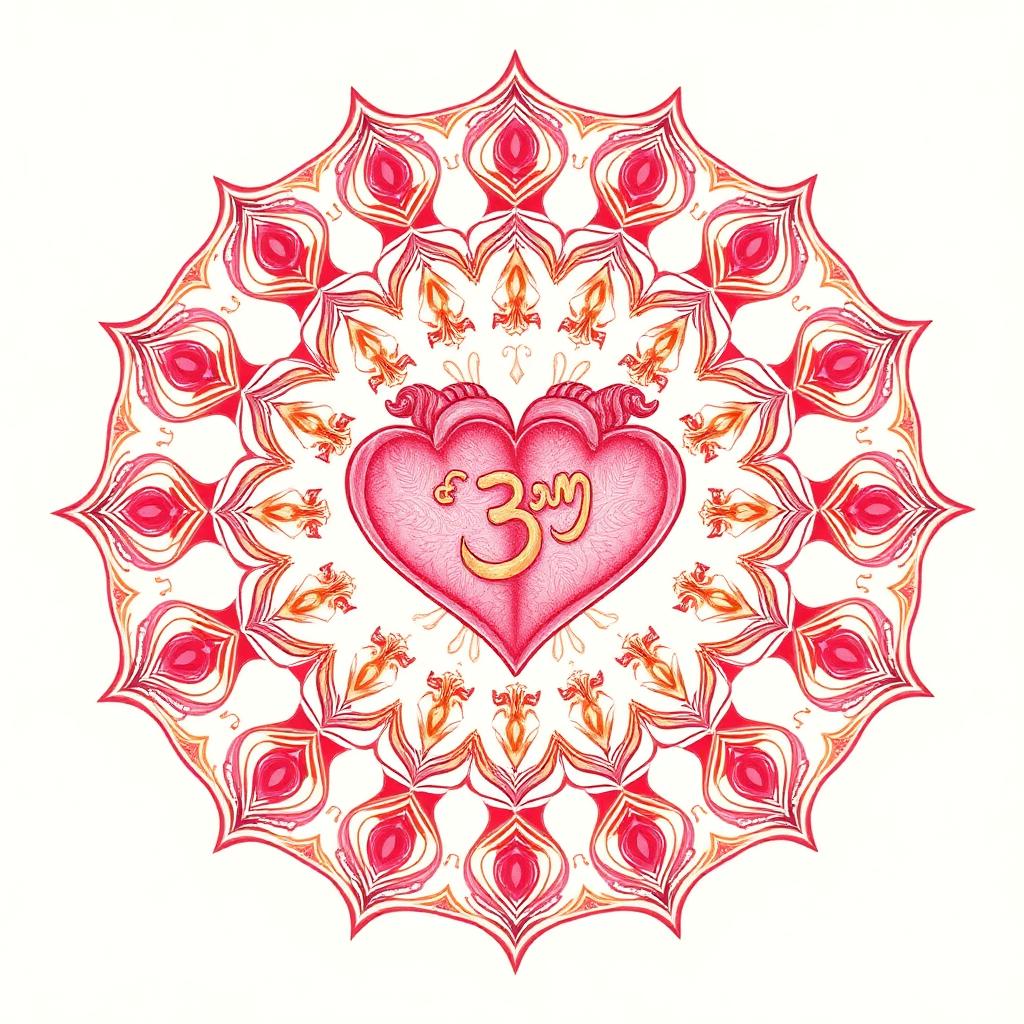 Mandala Hum Strim Om — Amor Verdadeiro — mandala espiritual gratuita para baixar