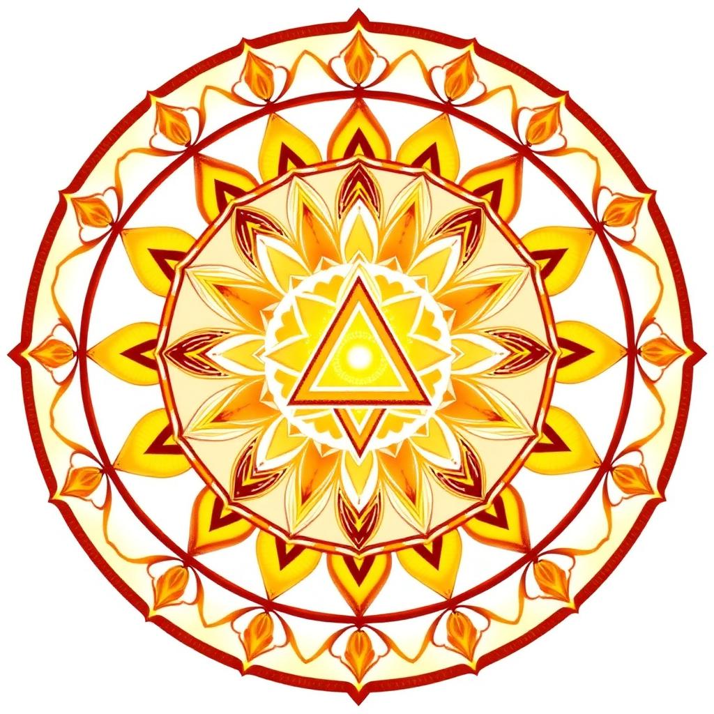 Mandala do Chakra Plexo Solar — mandala espiritual gratuita para baixar