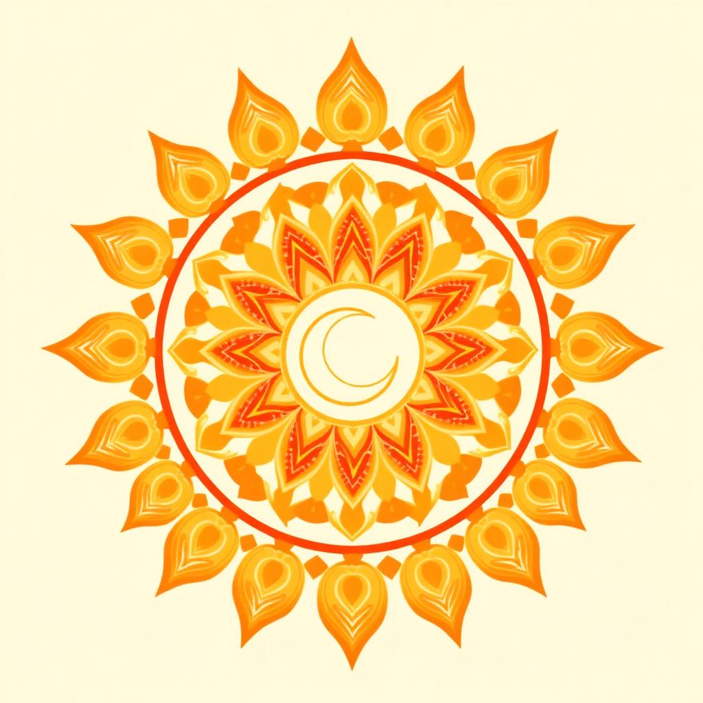 Mandala do Chakra Sacro (Umbilical) — mandala espiritual gratuita para baixar