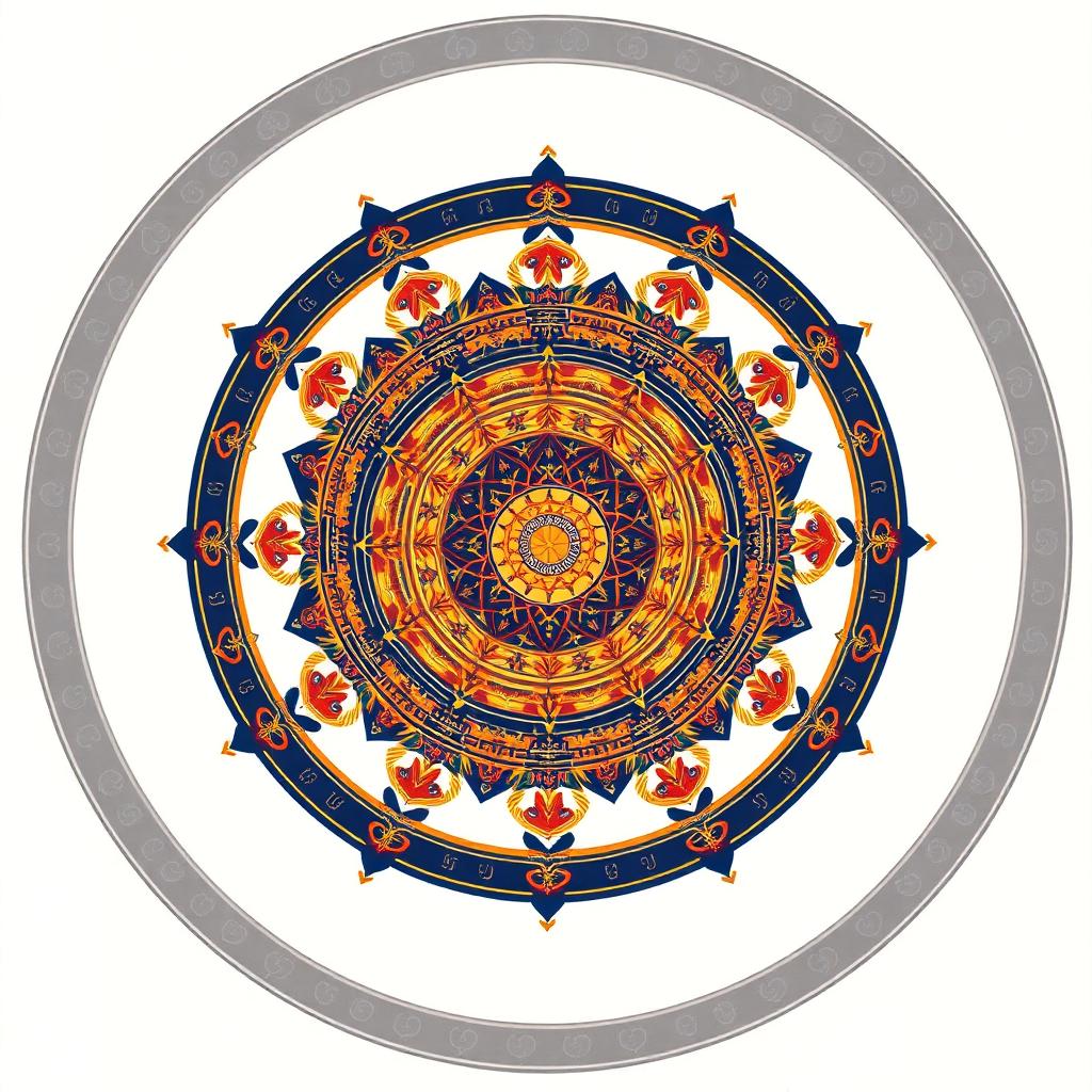 Mandala de Kalachakra (Paz Interior) — mandala espiritual gratuita para baixar