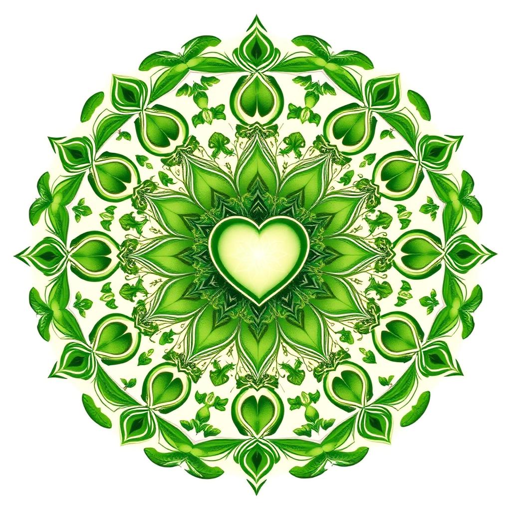 Mandala da Cor Verde — Cura e Equilíbrio Emocional — mandala espiritual gratuita para baixar
