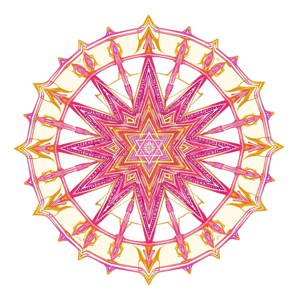 Mandala Base 6 — Harmonia e União (Estrela de Davi) — mandala espiritual gratuita para baixar