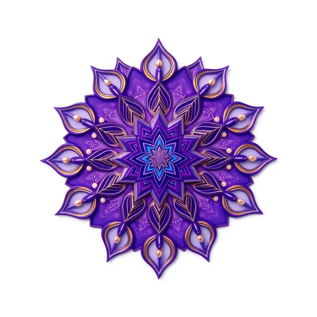 Mandala da Cor Violeta — Transmutação e Elevação Espiritual — mandala espiritual gratuita para baixar