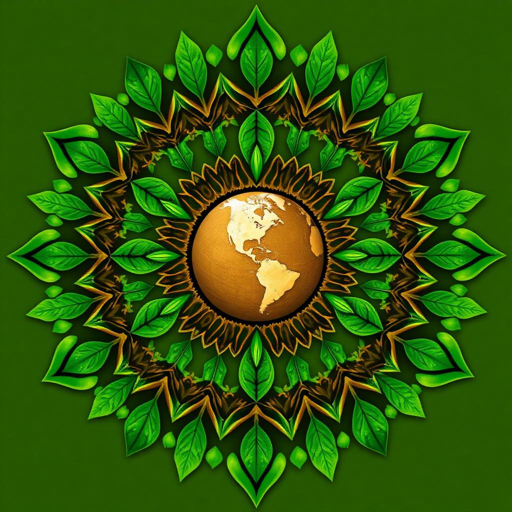 Mandala de Gaia — Cura da Mãe Terra — mandala espiritual gratuita para baixar