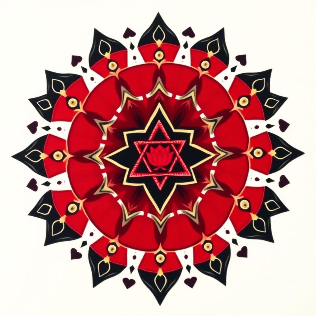 Mandala do Chakra Raiz (Muladhara) — mandala espiritual gratuita para baixar