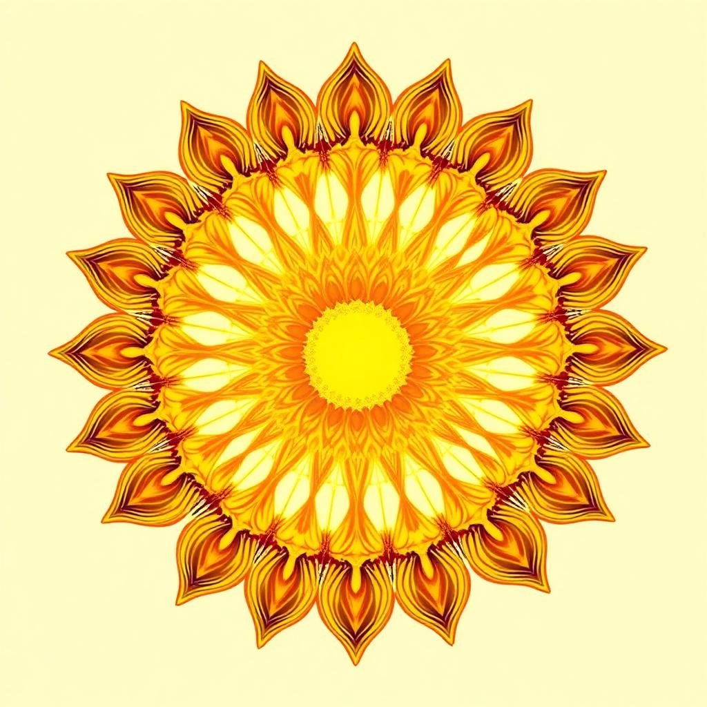 Mandala da Cor Amarela — Alegria e Clareza Mental — mandala espiritual gratuita para baixar