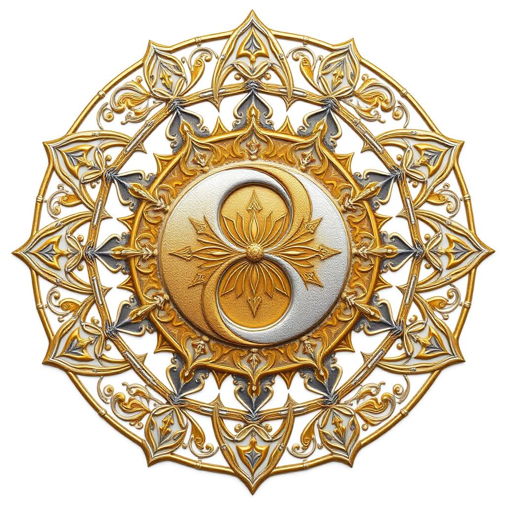 Mandala Base 2 — Equilíbrio e Dualidade Sagrada — mandala espiritual gratuita para baixar