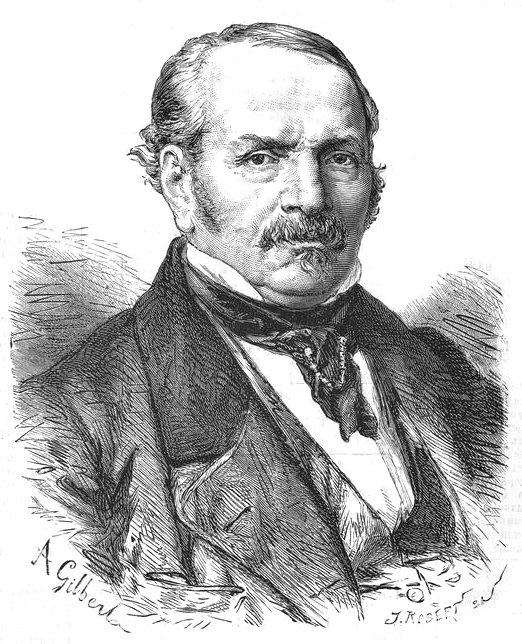 Allan Kardec (1804–1869), codificador do Espiritismo. Xilogravura de L'Illustration, 10 de abril de 1869.